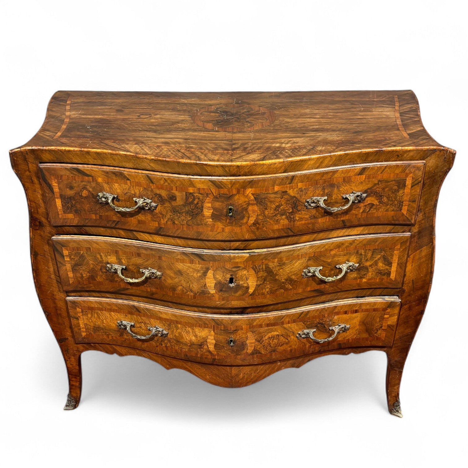 Importante Cassettone Luigi XV Intarsiato - Vassallo Antiques Antiquariato Online