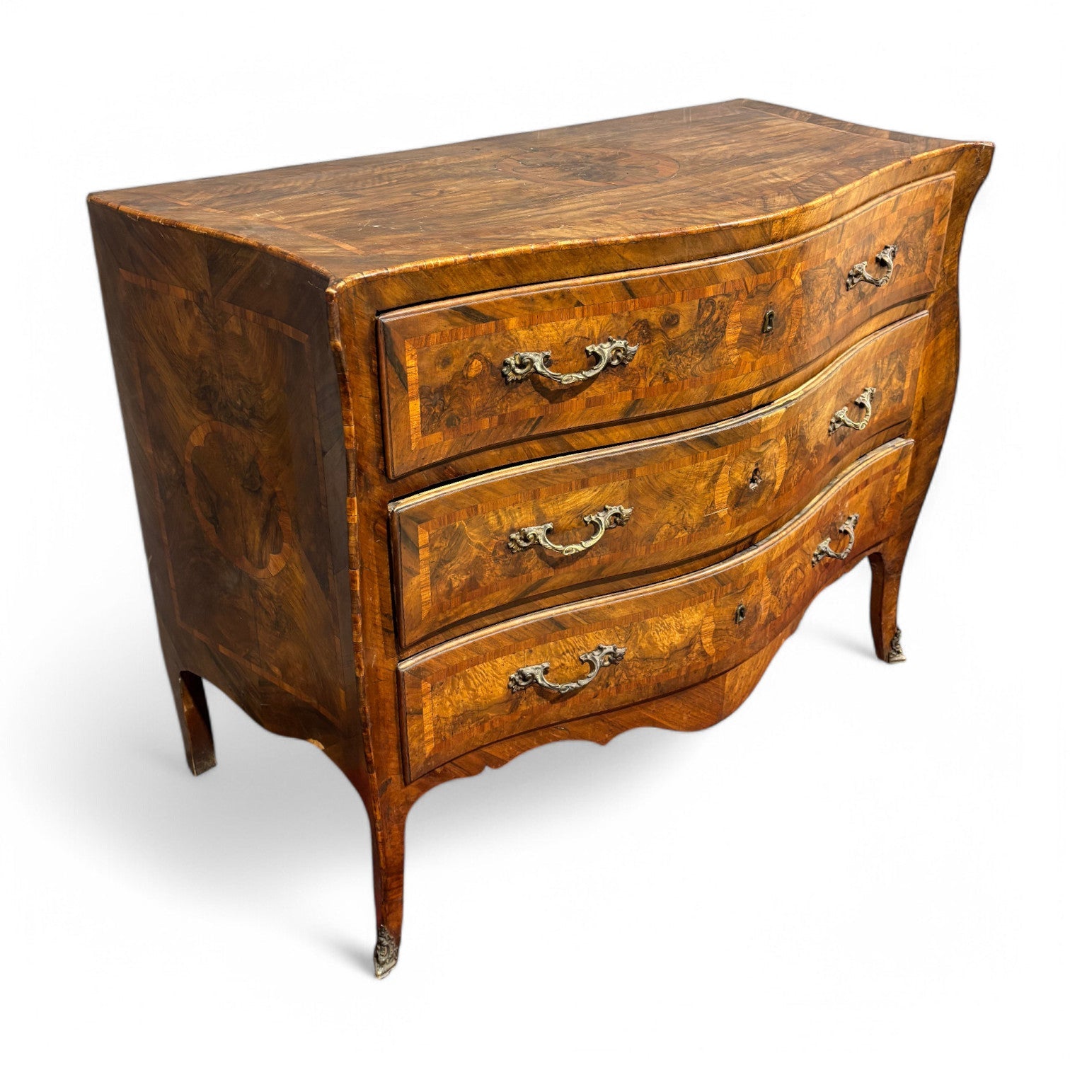 Importante Cassettone Luigi XV Intarsiato - Vassallo Antiques Antiquariato Online