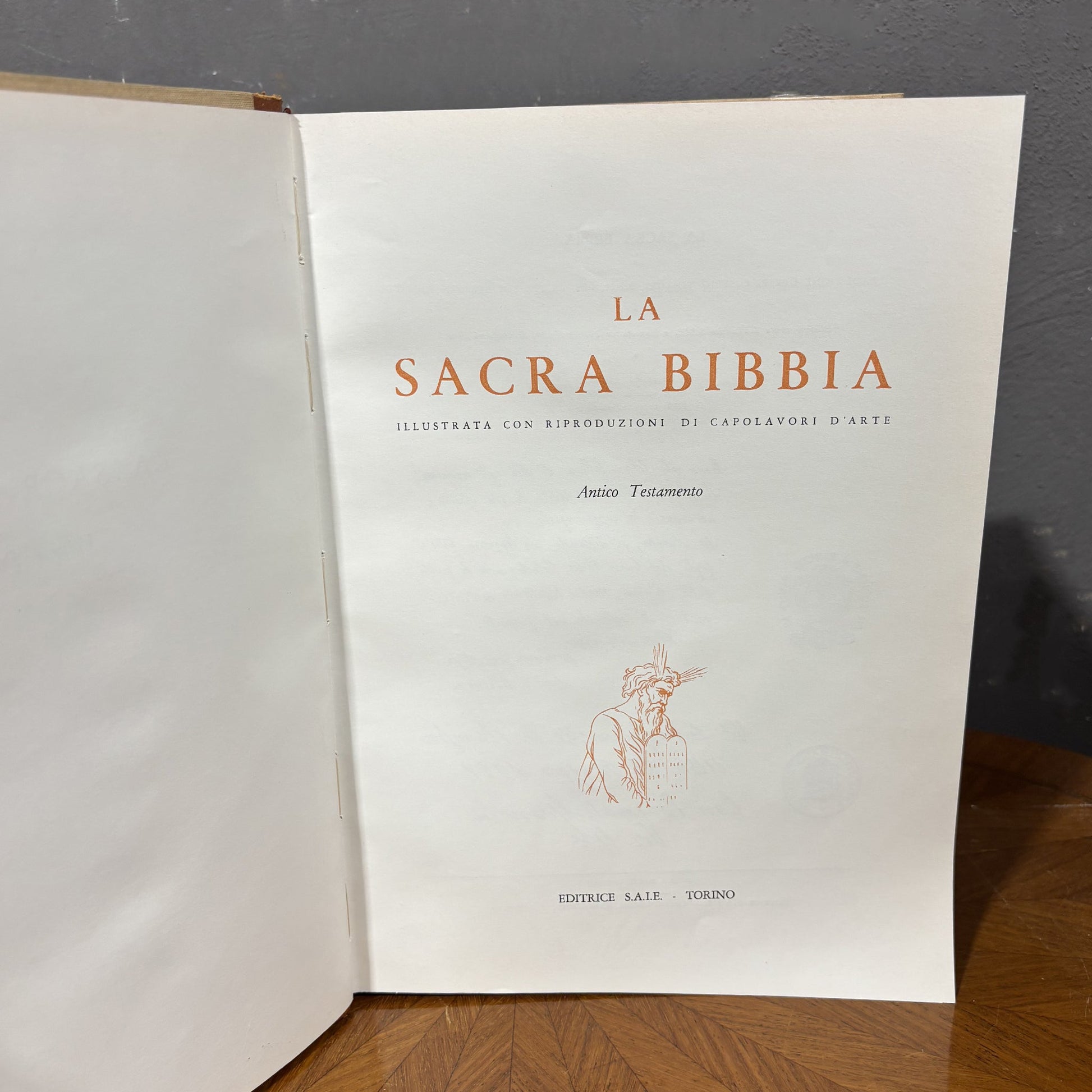 La Sacra Bibbia, SAIE Editrice 1959 - Vassallo Antiques Antiquariato Online