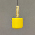 Lampada a sospensione in vetro giallo Stilnovo Vetro, 1950 circa - Vassallo Antiques Antiquariato Online
