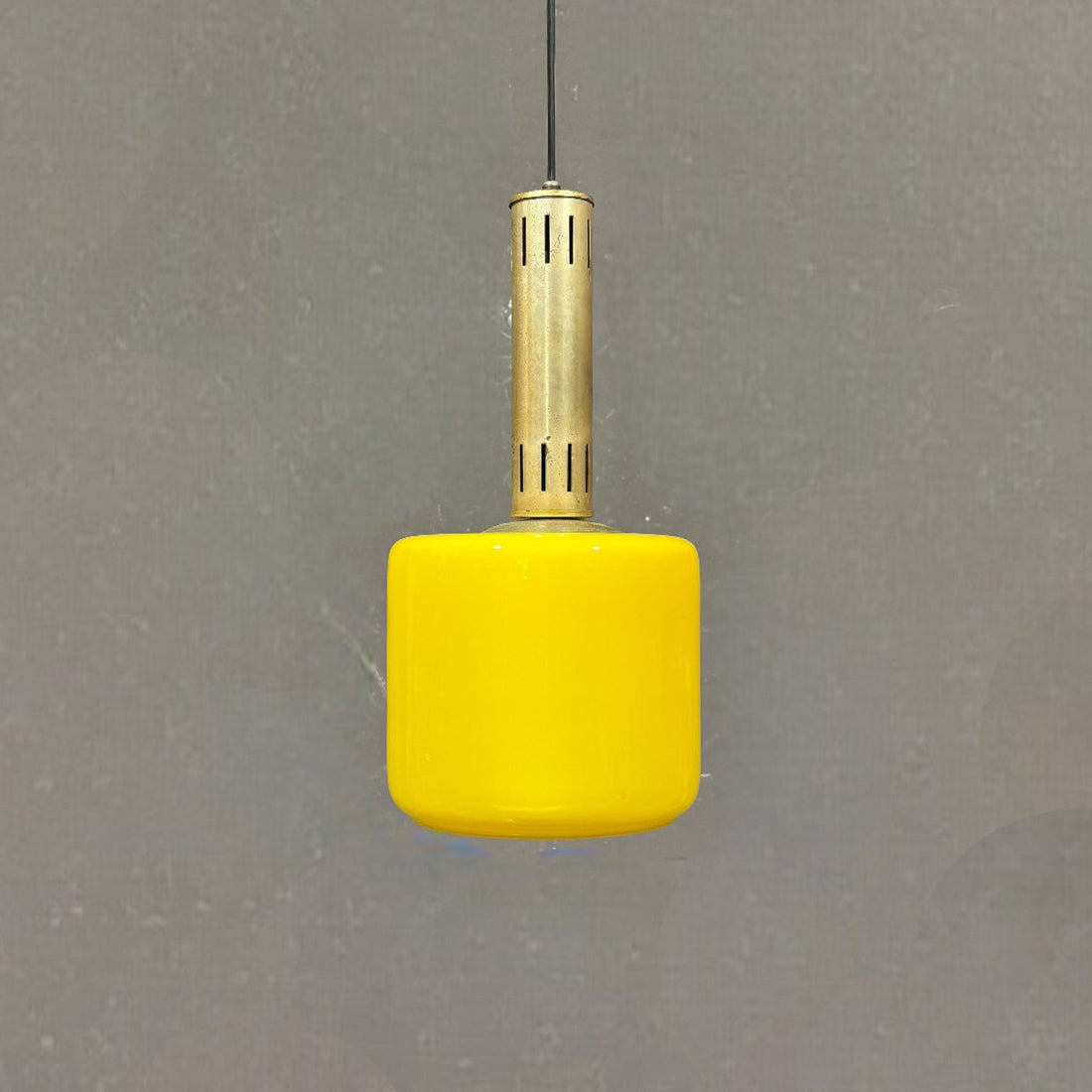 Lampada a sospensione in vetro giallo Stilnovo Vetro, 1950 circa - Vassallo Antiques Antiquariato Online