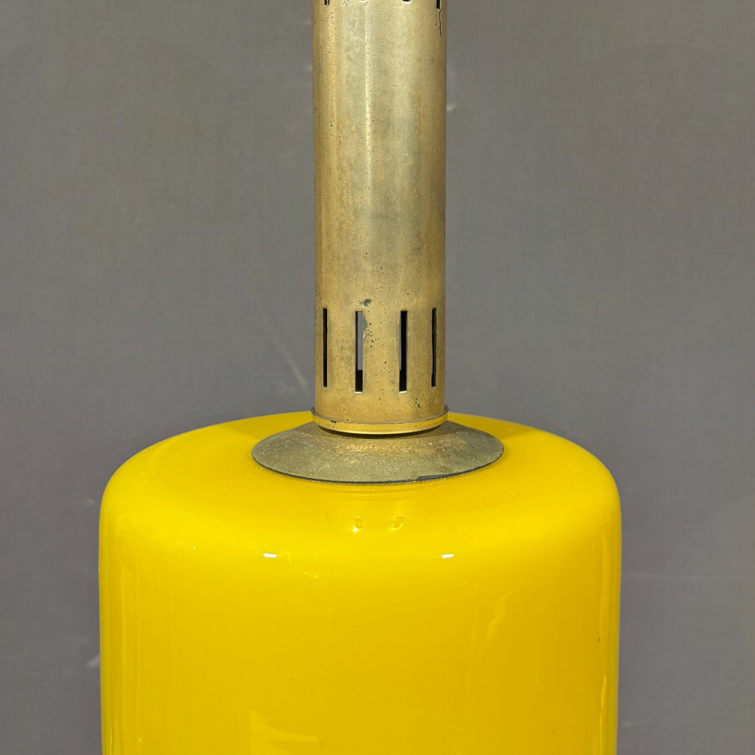 Lampada a sospensione in vetro giallo Stilnovo Vetro, 1950 circa - Vassallo Antiques Antiquariato Online