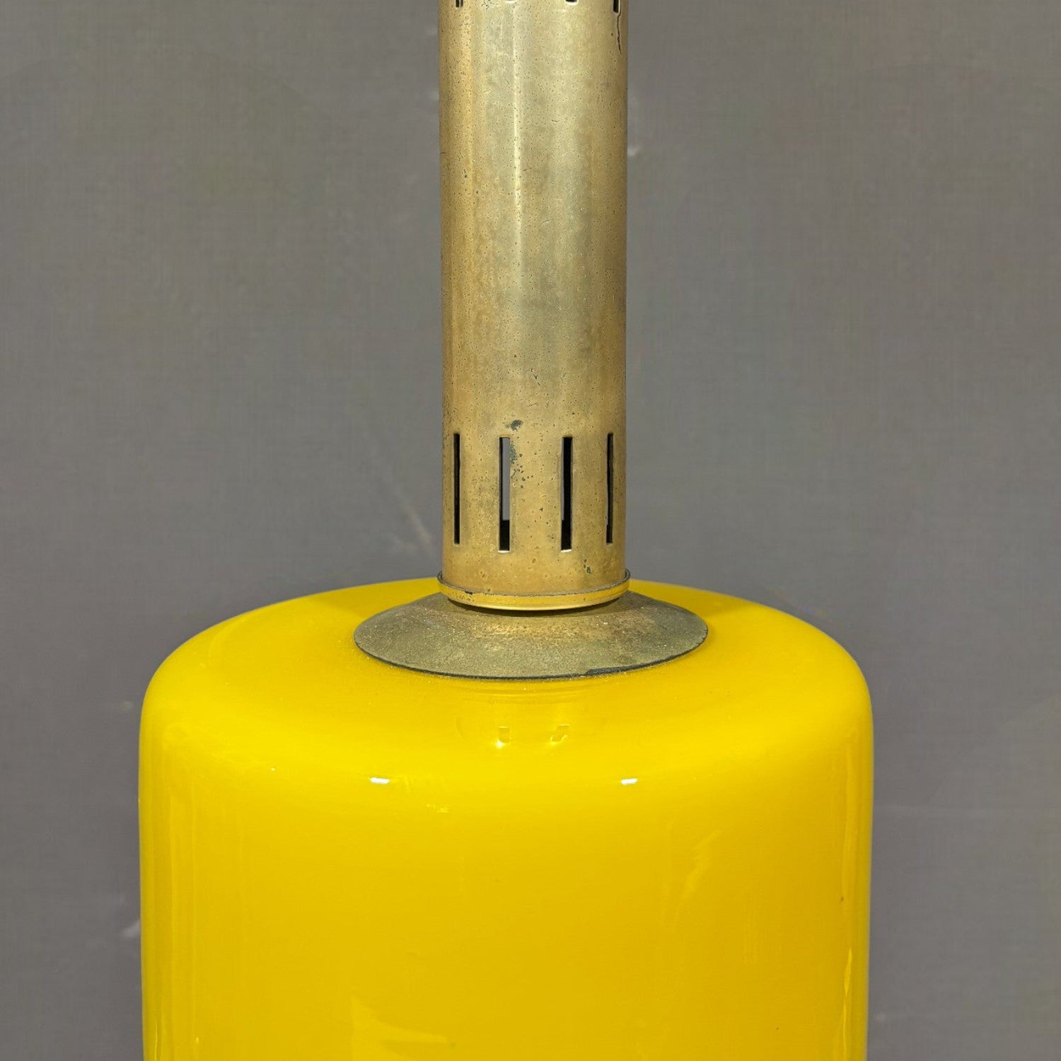 Lampada a sospensione in vetro giallo Stilnovo Vetro, 1950 circa - Vassallo Antiques Antiquariato Online