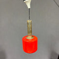 Lampada a sospensione in vetro rosso Stilnovo, 1950 circa - Vassallo Antiques Antiquariato Online