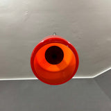Lampada a sospensione in vetro rosso Stilnovo, 1950 circa - Vassallo Antiques Antiquariato Online