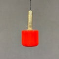 Lampada a sospensione in vetro rosso Stilnovo, 1950 circa - Vassallo Antiques Antiquariato Online