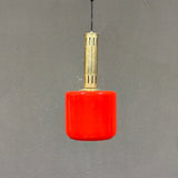 Lampada a sospensione in vetro rosso Stilnovo, 1950 circa - Vassallo Antiques Antiquariato Online