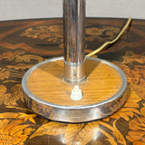 Lampada da Tavolo anni '60 in legno ed alluminio - Vassallo Antiques Antiquariato Online