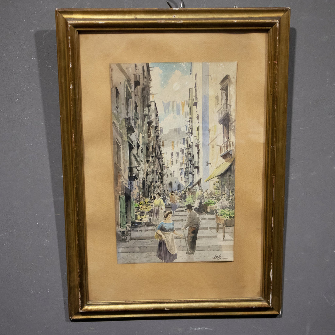 Lolli - Dipinto ad acquerello - Vassallo Antiques Antiquariato Online
