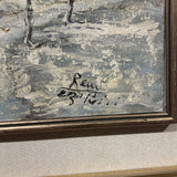 Nevicata , dipinto ad olio su tela - Vassallo Antiques Antiquariato Online