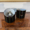 Elegante coppia di applique anni ’60 in vetro di Murano nero