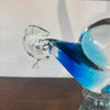 Scultura di gallo anni ’70 in vetro di Murano multicolore