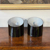Elegante coppia di applique anni ’60 in vetro di Murano nero