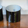 Elegante coppia di applique anni ’60 in vetro di Murano nero