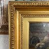 Antico dipinto ad Olio con Gallo e Galline Firmato E. S. England – Fine XIX Secolo