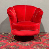 Poltrona di design anni '50 in velluto - Vassallo Antiques Antiquariato Online