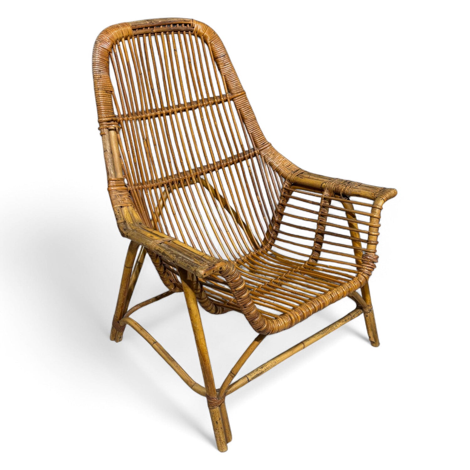 Poltrona Jungle in vimini George Coslins per Gervasoni - Vassallo Antiques Antiquariato Online
