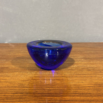 Posacenere cristallo blu Kosta Boda anni '60 - Vassallo Antiques Antiquariato Online