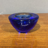 Posacenere cristallo blu Kosta Boda anni '60 - Vassallo Antiques Antiquariato Online
