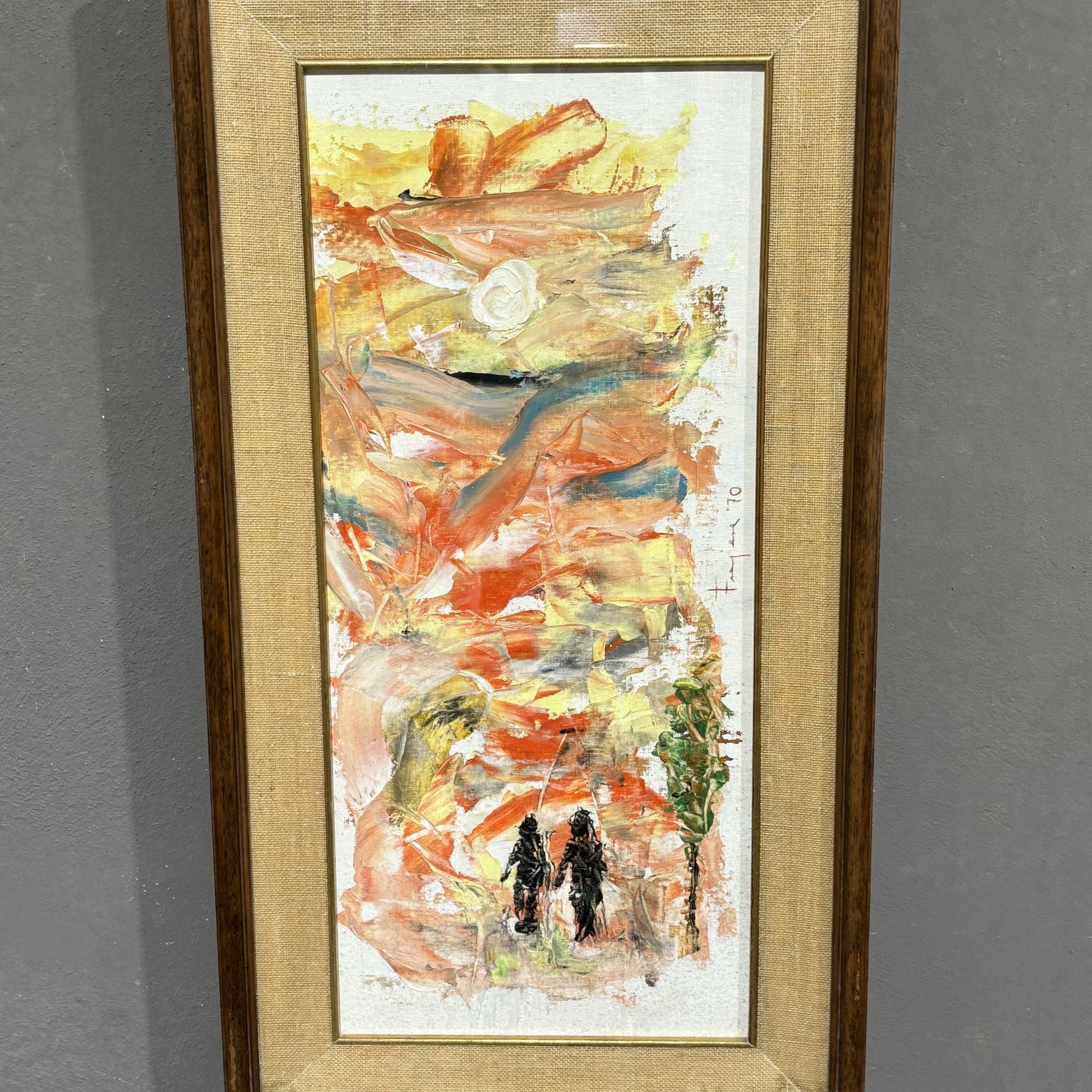 Quadro astratto in pittura ad olio anni '70 - Vassallo Antiques Antiquariato Online