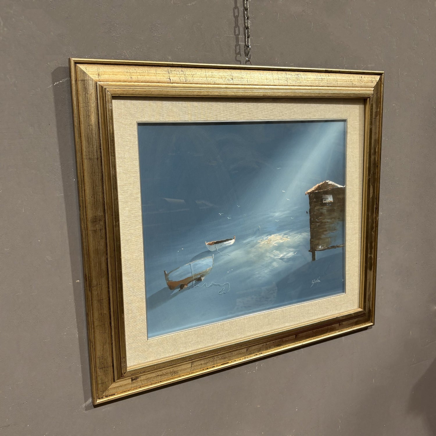Quadro paesaggio marino, Guida - Vassallo Antiques Antiquariato Online