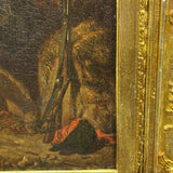 Quadro pittura ad olio scena galante XIX secolo A. Guillemin - Vassallo Antiques Antiquariato Online