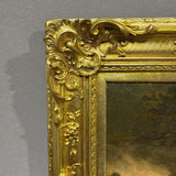 Quadro pittura ad olio scena galante XIX secolo A. Guillemin - Vassallo Antiques Antiquariato Online