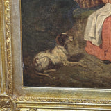 Quadro pittura ad olio scena galante XIX secolo A. Guillemin - Vassallo Antiques Antiquariato Online