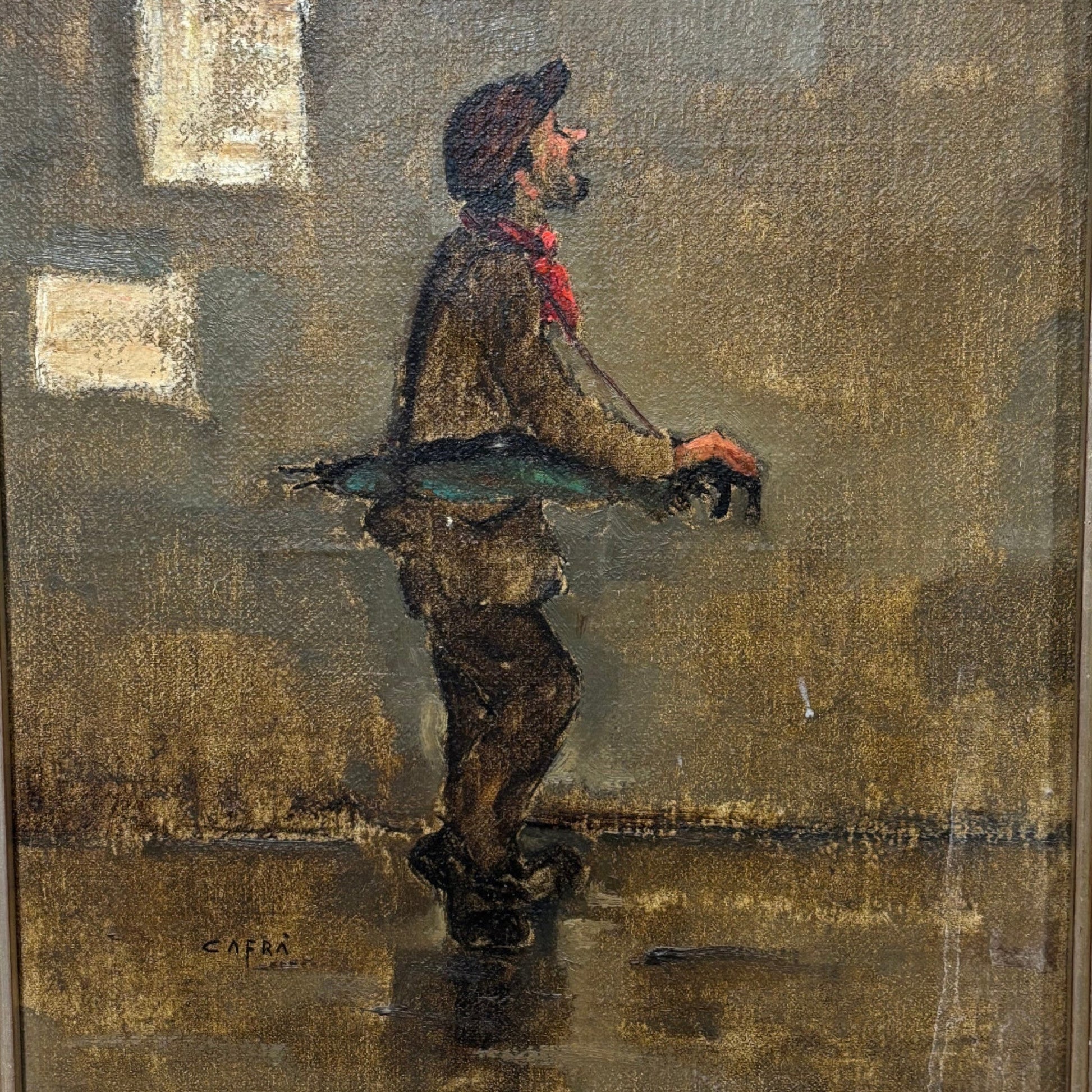 Quadro "Viandante" di Cafrà - Vassallo Antiques Antiquariato Online