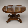 Elegante Tavolo Regency in radica con intarsi in bois de rose della prima metà dell'800