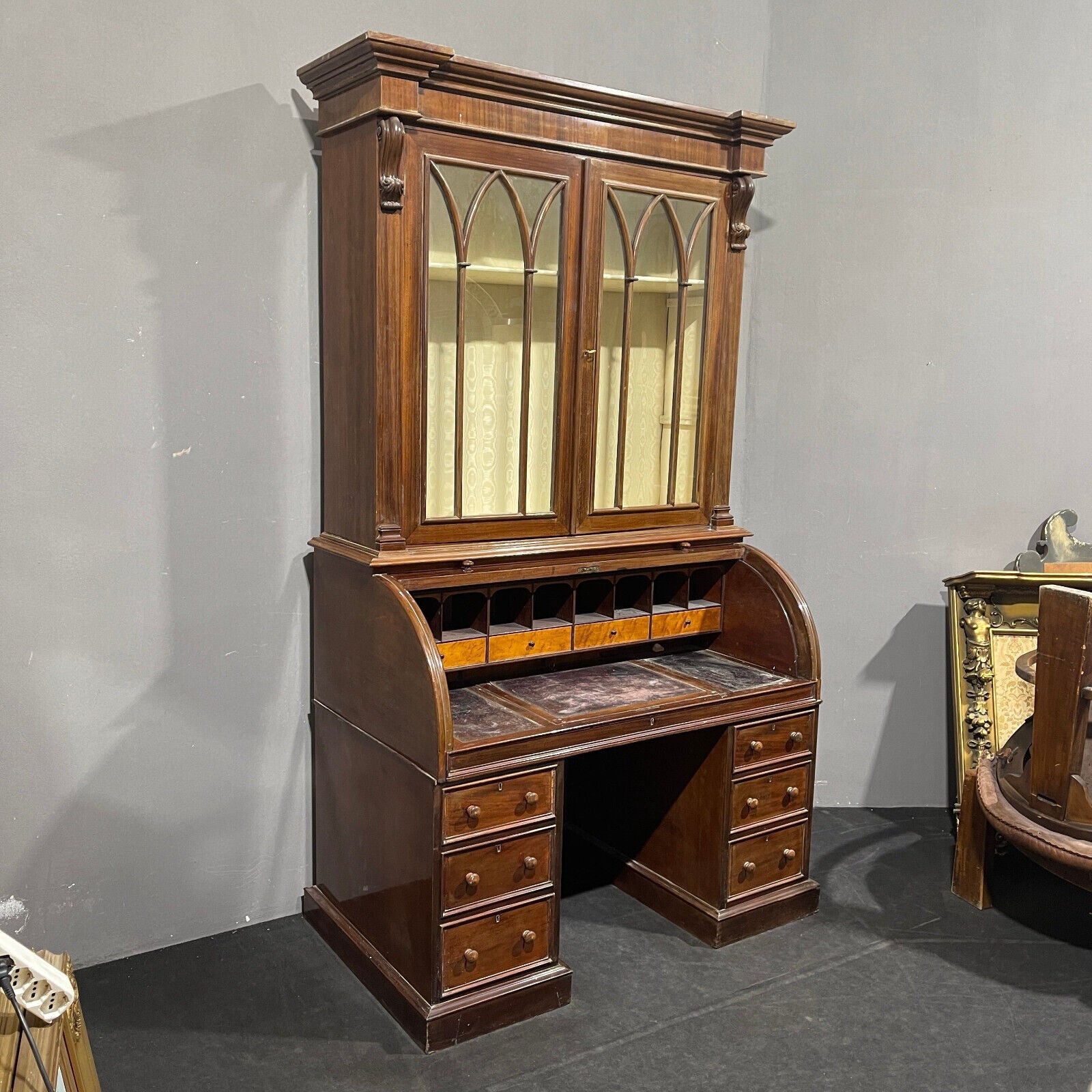 Rooltop Vittoriano in mogano Epoca '800 XIX secolo - Vassallo Antiques Antiquariato Online
