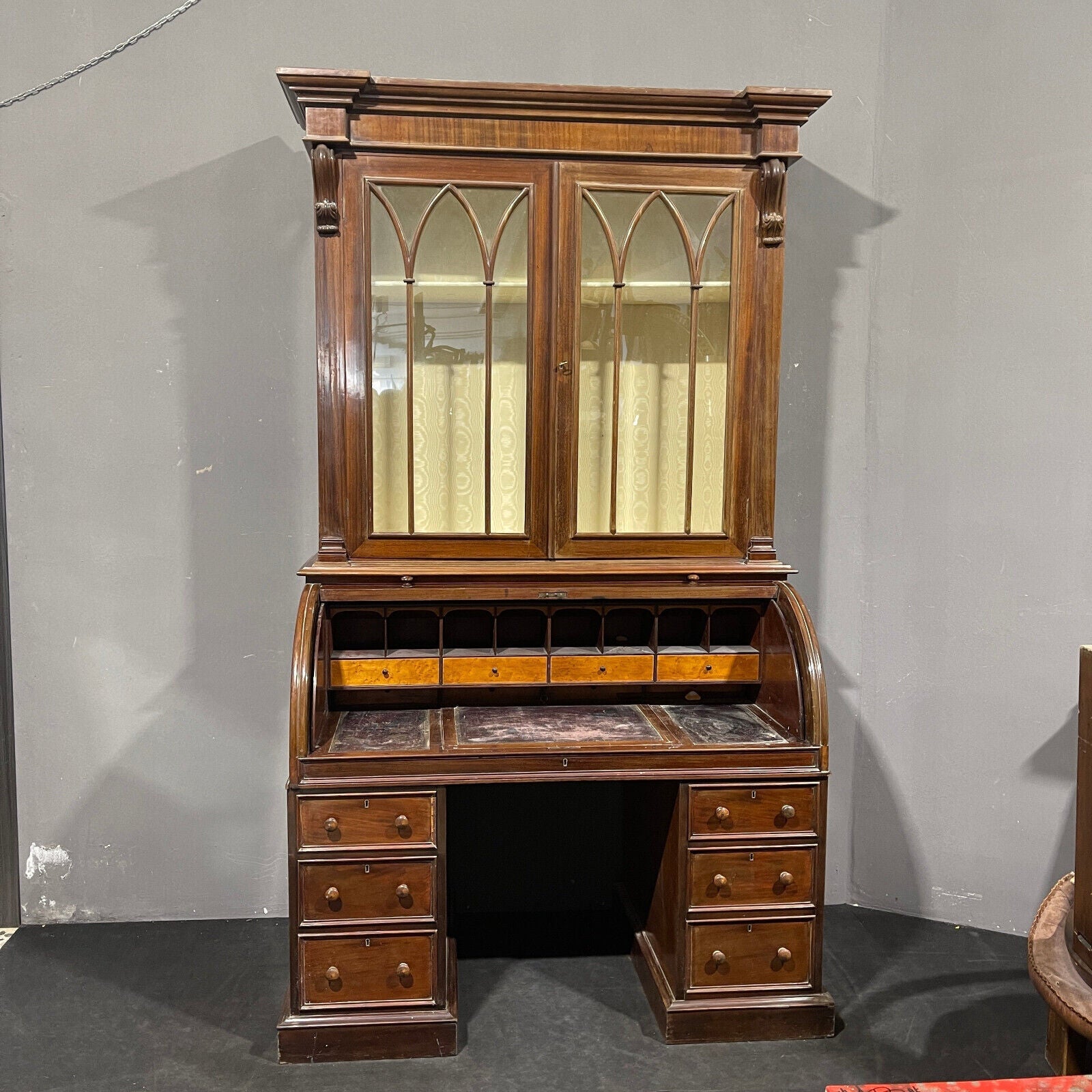 Rooltop Vittoriano in mogano Epoca '800 XIX secolo - Vassallo Antiques Antiquariato Online