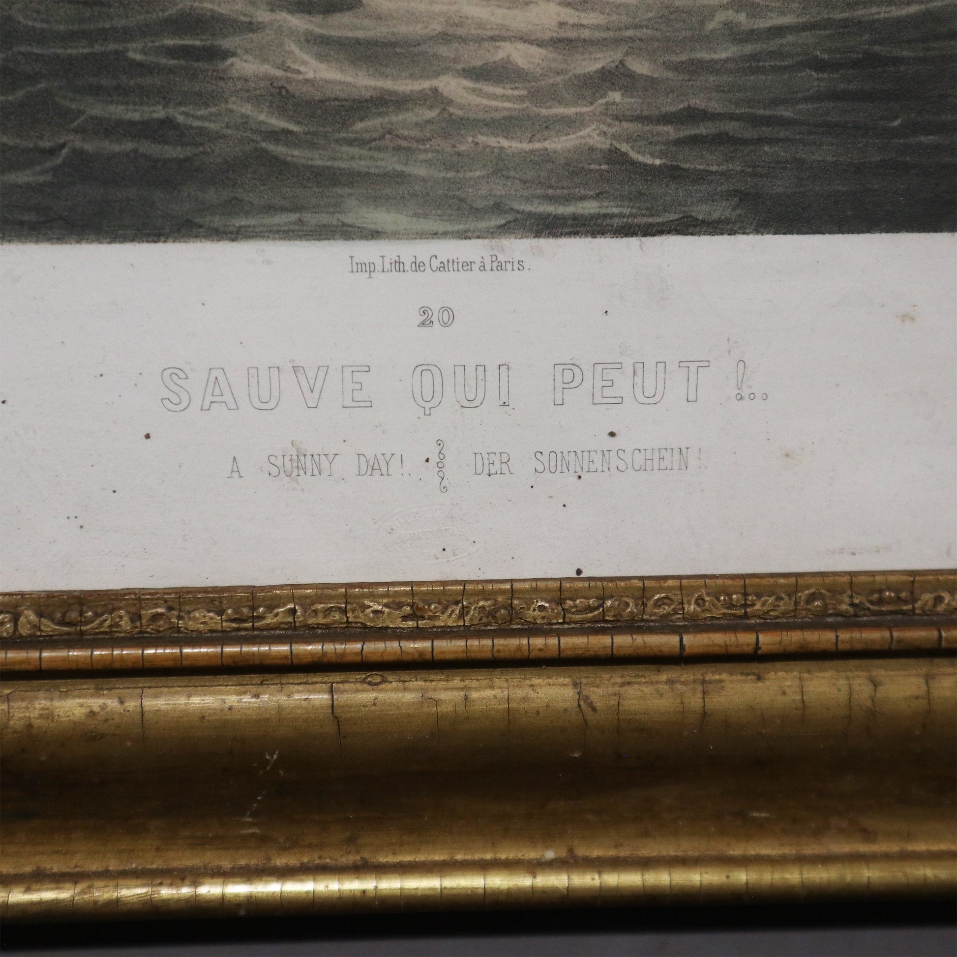 Sauve qui peut - Chromolitografia su carta - Vassallo Antiques Antiquariato Online