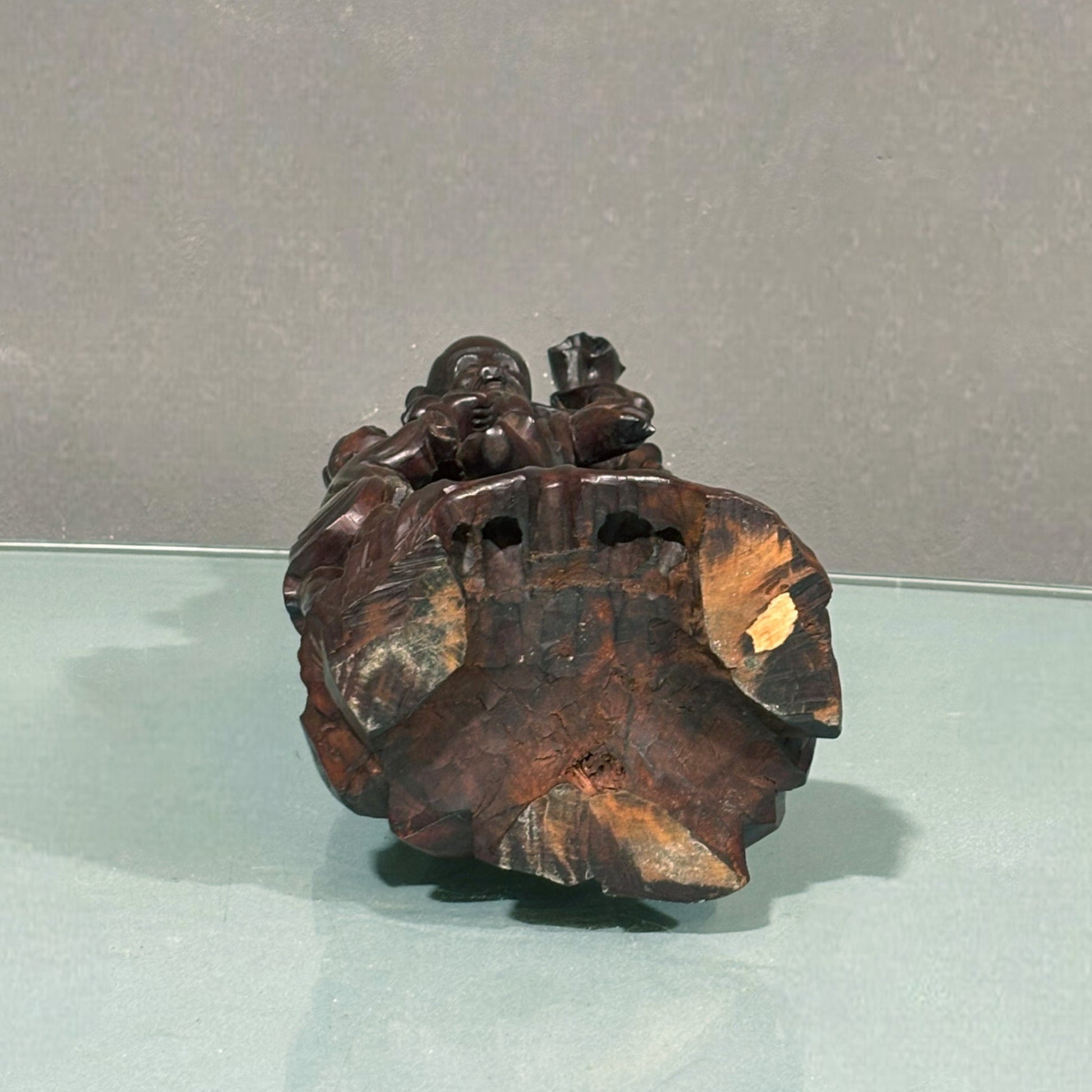 Scultura in legno scolpito Shulao, Cina - Vassallo Antiques Antiquariato Online