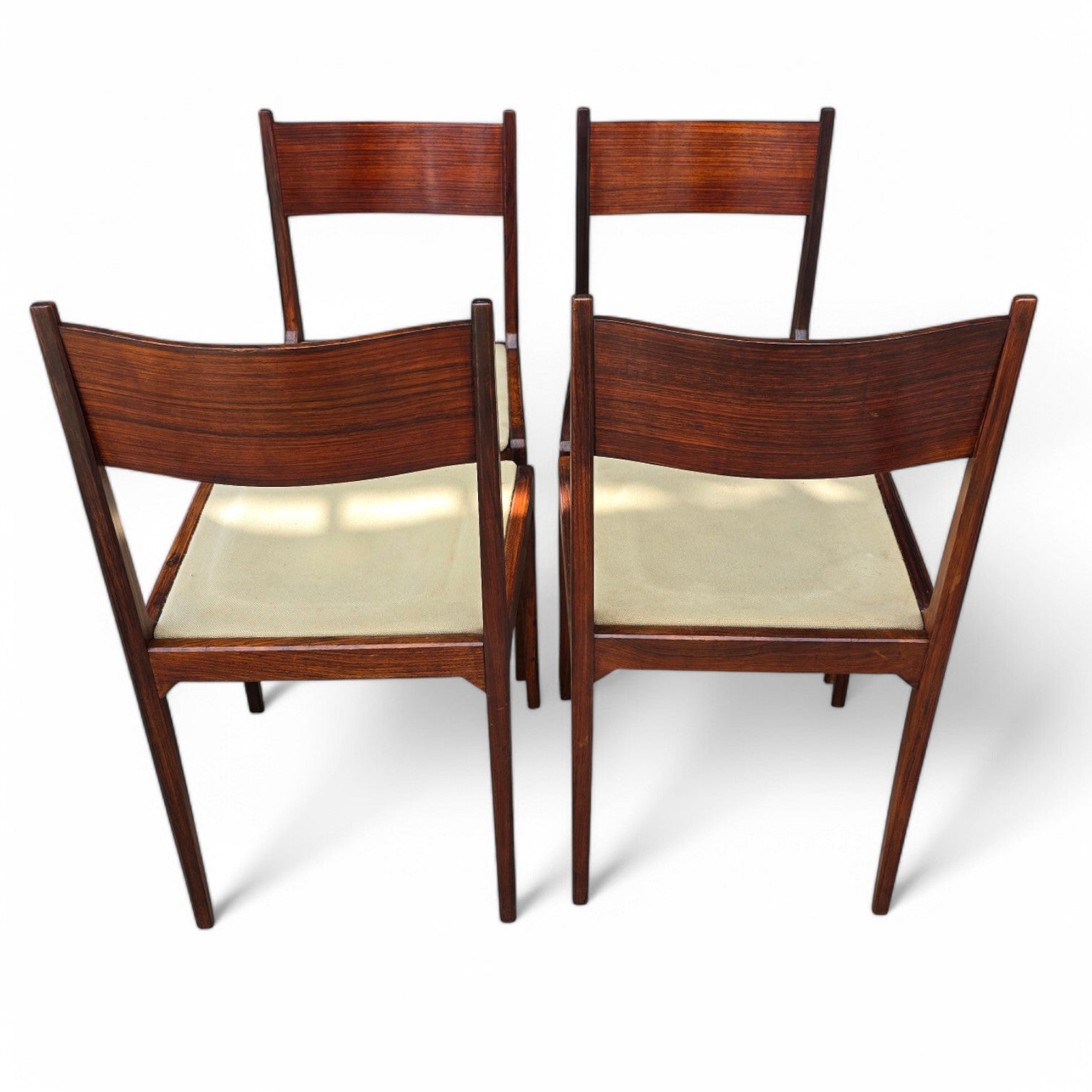 Sergio Mazza 4 sedie vintage chairs anni 50 palissandro italian design - Vassallo Antiques Antiquariato Online