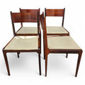 Sergio Mazza 4 sedie vintage chairs anni 50 palissandro italian design - Vassallo Antiques Antiquariato Online