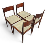 Sergio Mazza 4 sedie vintage chairs anni 50 palissandro italian design - Vassallo Antiques Antiquariato Online