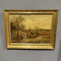 Set di quattro Litografie a colori del XIX secolo in cornici a foglia oro - Vassallo Antiques Antiquariato Online