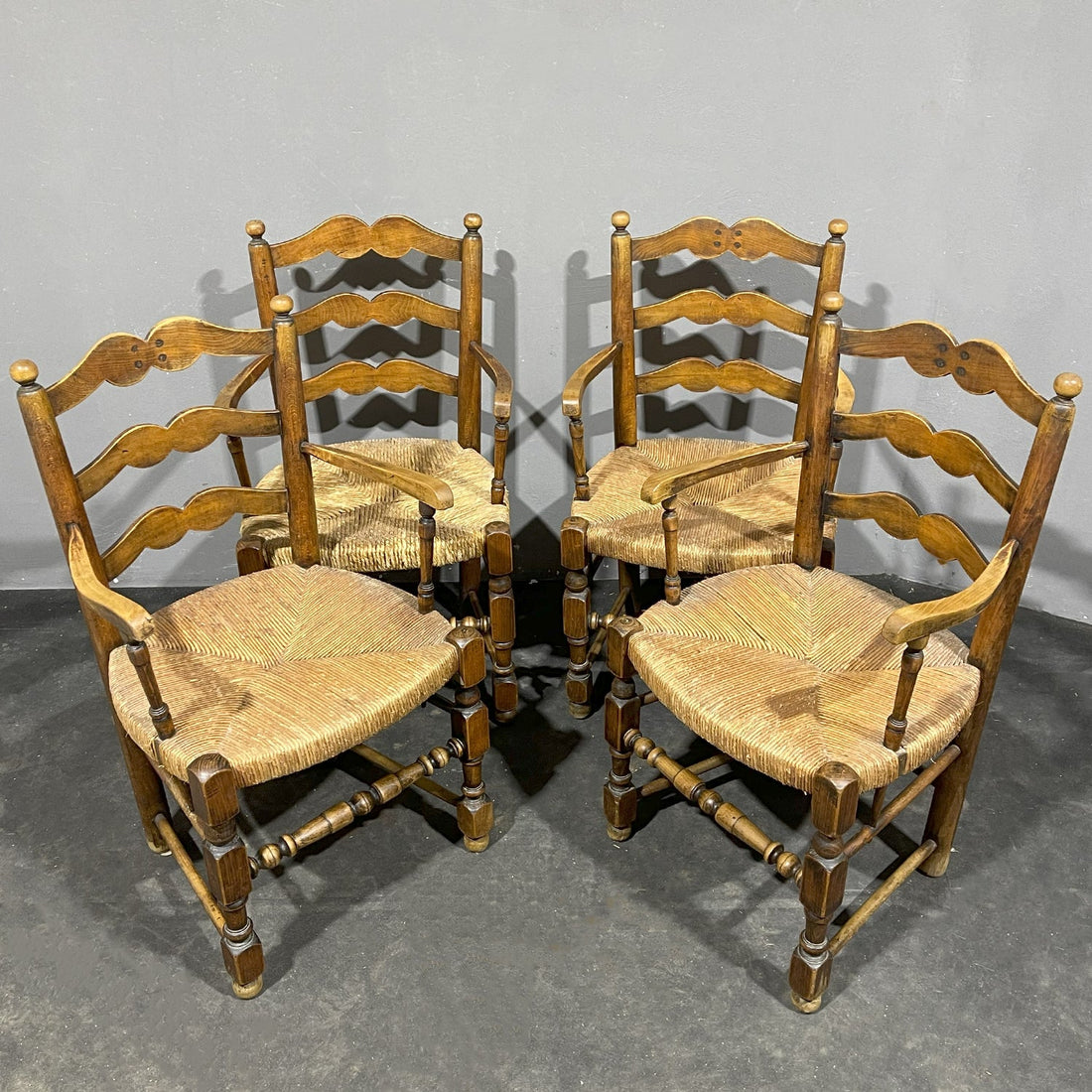 Set di quattro poltrone provenzali XIX secolo - Vassallo Antiques Antiquariato Online