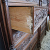 Coppia di settimanali in legno di noce