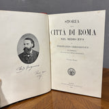 Storia di Roma - Gregorovius - 1900 - Vassallo Antiques Antiquariato Online