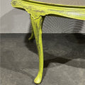 Tavolino da salotto in legno shabby e rattan - Vassallo Antiques Antiquariato Online