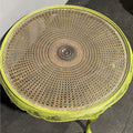 Tavolino da salotto in legno shabby e rattan - Vassallo Antiques Antiquariato Online