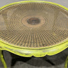 Tavolino da salotto in legno shabby e rattan - Vassallo Antiques Antiquariato Online