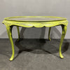 Tavolino da salotto in legno shabby e rattan - Vassallo Antiques Antiquariato Online