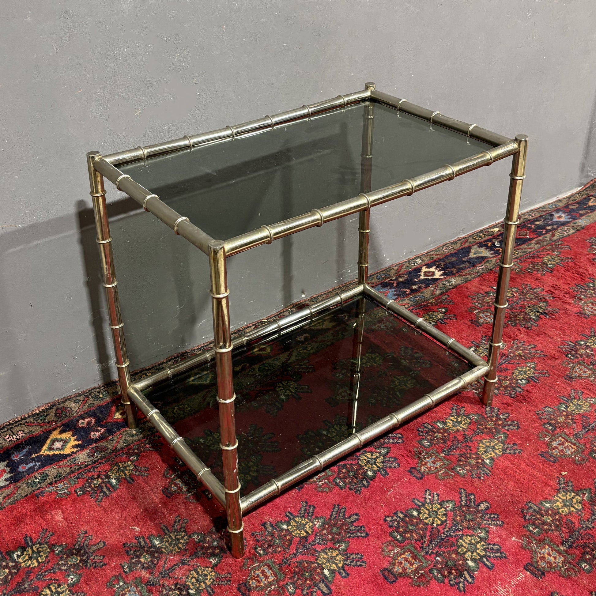 Tavolino"faux bamboo" di design anni '70 - Vassallo Antiques Antiquariato Online