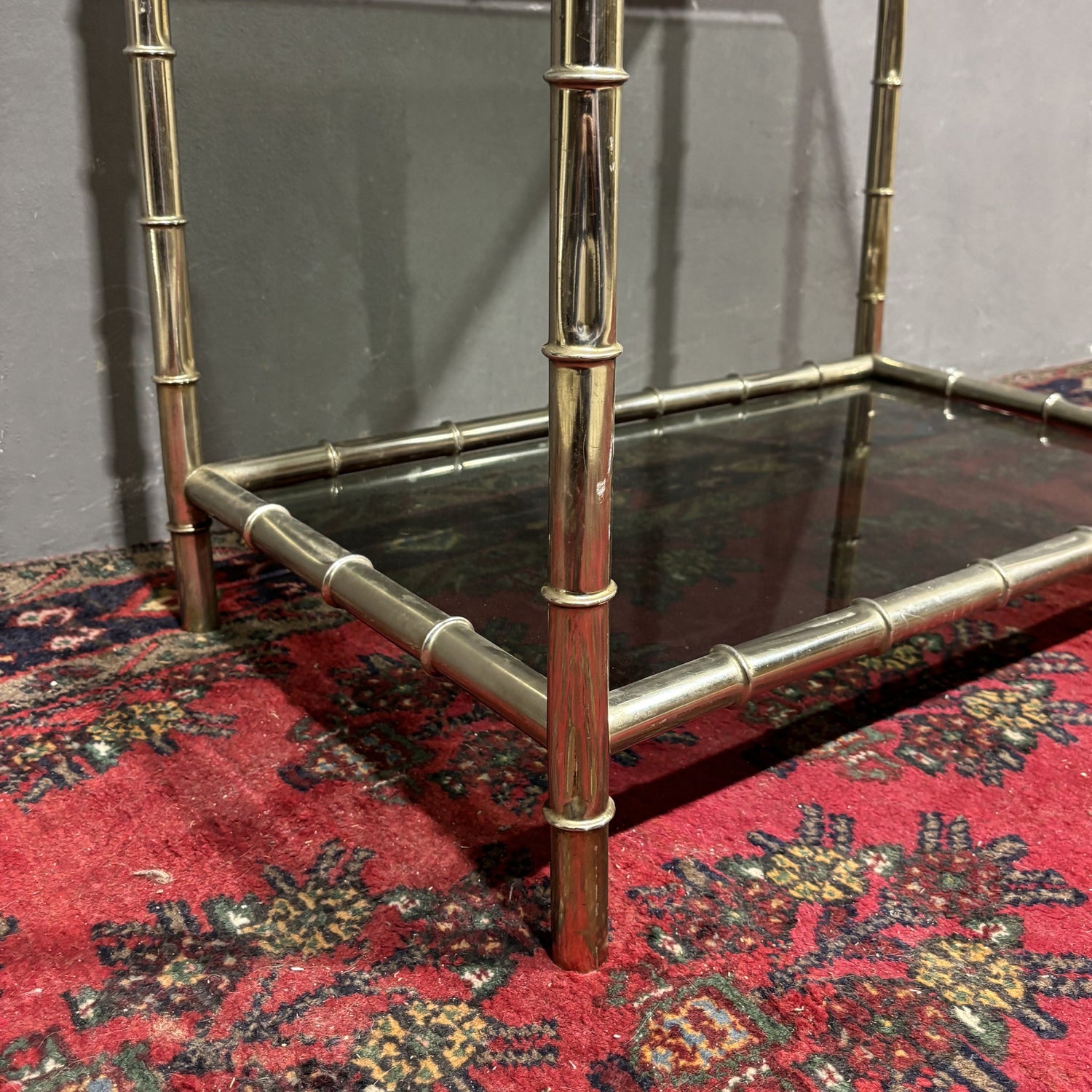 Tavolino"faux bamboo" di design anni '70 - Vassallo Antiques Antiquariato Online