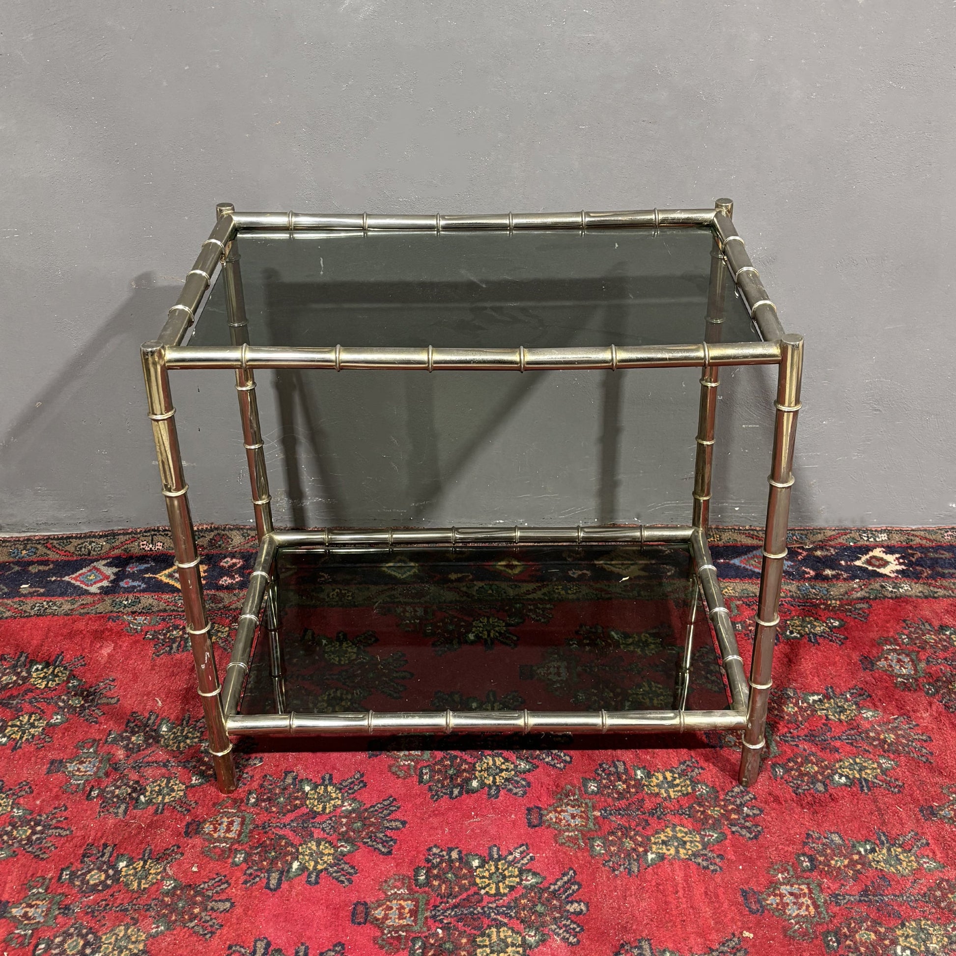 Tavolino"faux bamboo" di design anni '70 - Vassallo Antiques Antiquariato Online