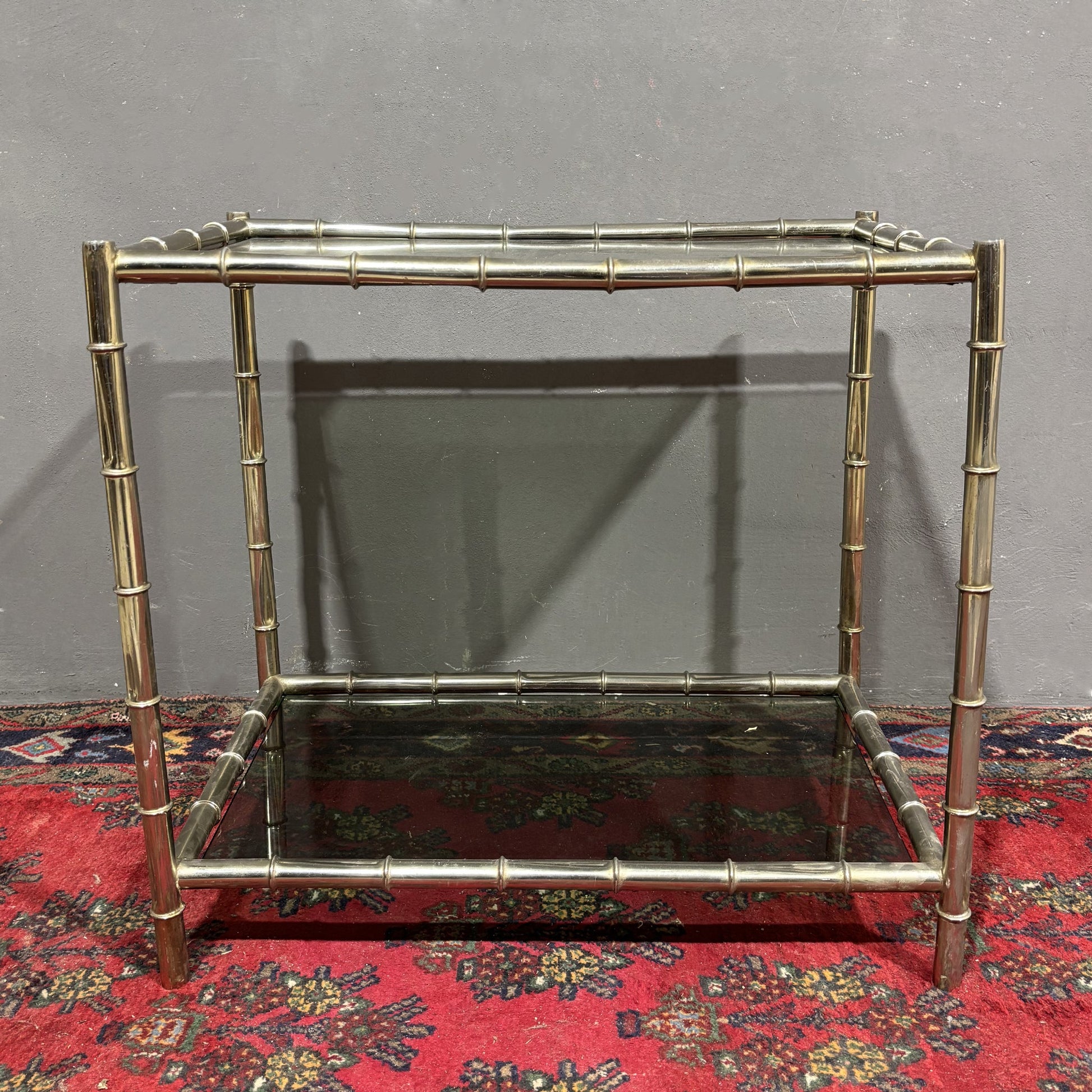 Tavolino"faux bamboo" di design anni '70 - Vassallo Antiques Antiquariato Online