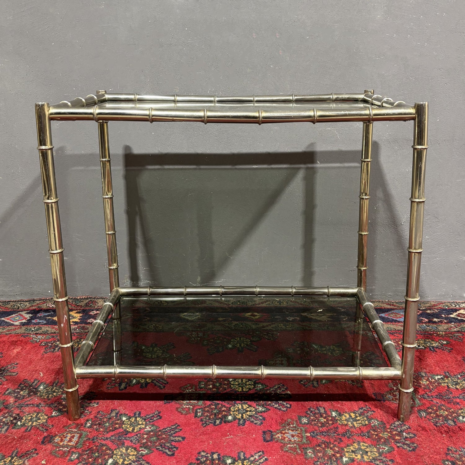 Tavolino"faux bamboo" di design anni '70 - Vassallo Antiques Antiquariato Online